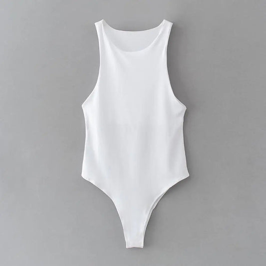 Off-Shoulder Sleeveless Bodysuit Sheyln