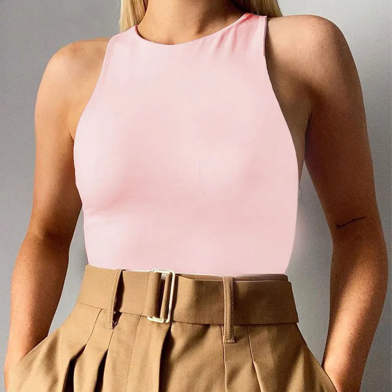 Off-Shoulder Sleeveless Bodysuit Sheyln