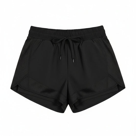 Elastic Sports Shorts with Pockets