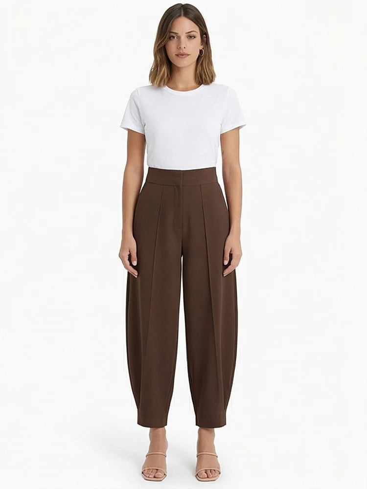 Pleated Wide Leg Trouser