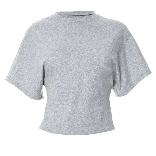 Gray Cropped Tee Sheyln