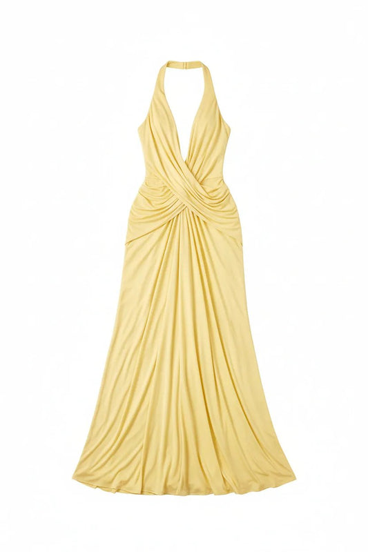 Halter Luxe Maxi Dress Sheyln
