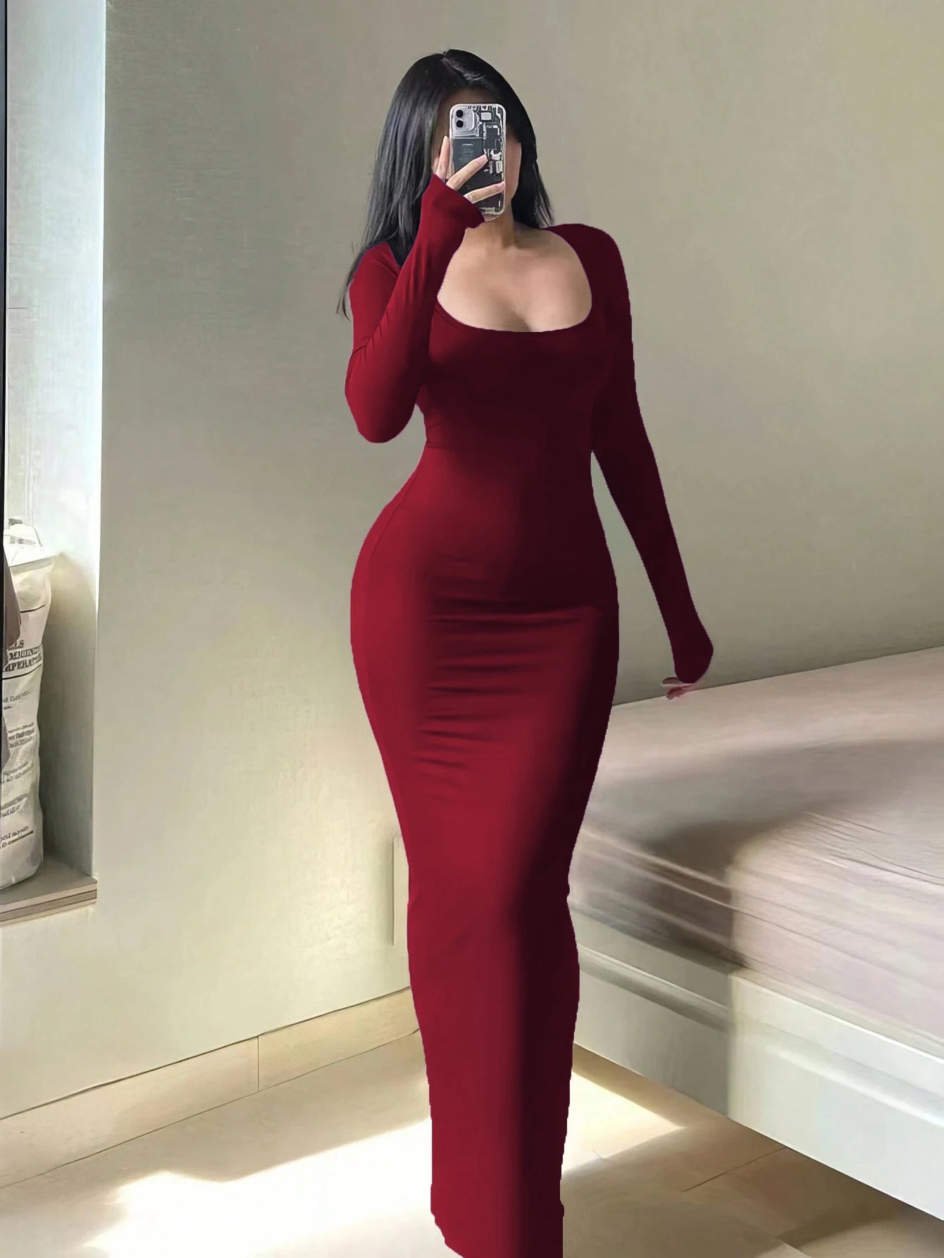 Sleek Sculpt Long Sleeve Dress Sheyln