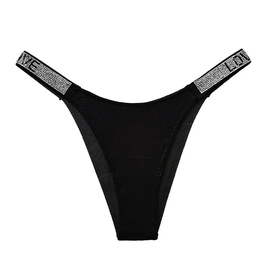 Rhinestone Low-Rise Thong