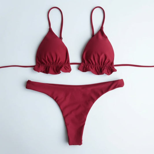 Bandage Push-Up Thong Bikini Set Sheyln