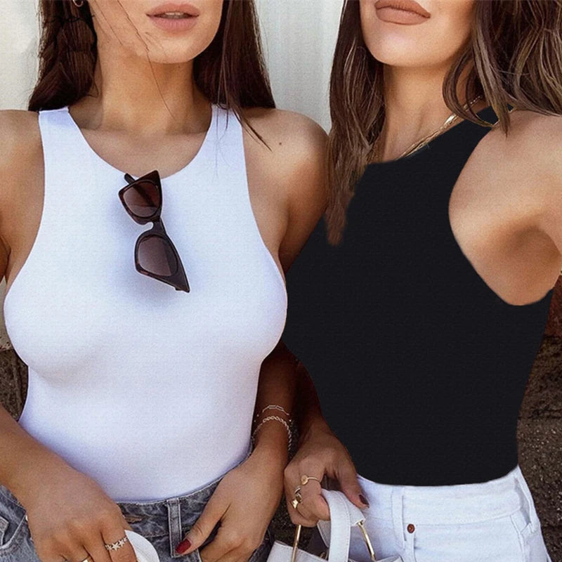 Off-Shoulder Sleeveless Bodysuit Sheyln
