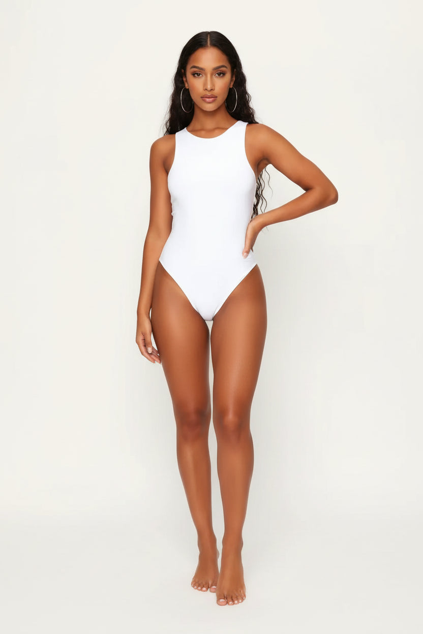 Off-Shoulder Sleeveless Bodysuit Sheyln