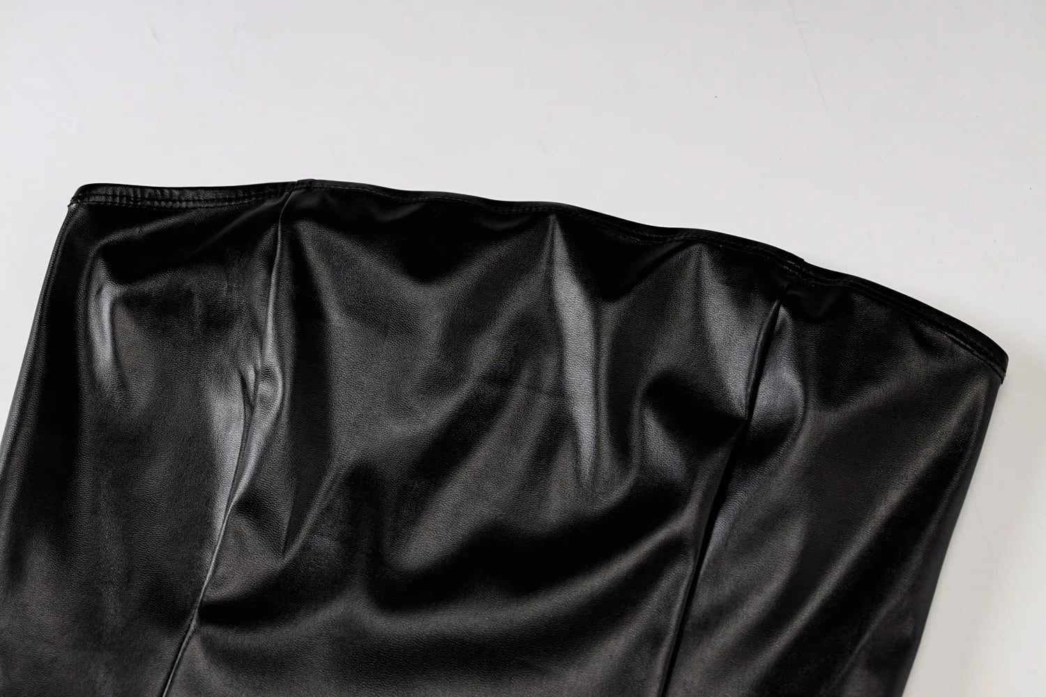 Strapless Leather Mini Dress Sheyln