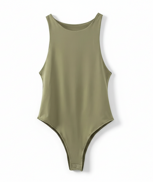 Slim Fit Sleeveless Bodysuit Sheyln