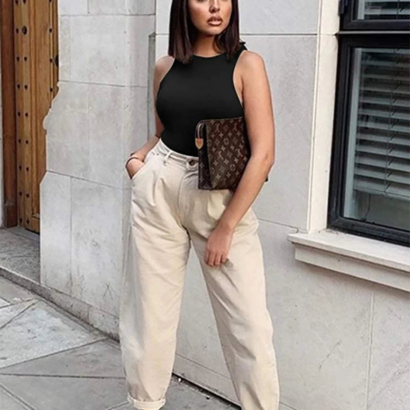 Off-Shoulder Sleeveless Bodysuit Sheyln