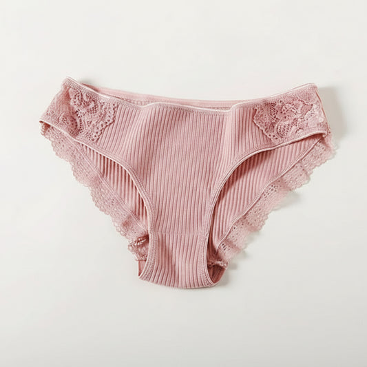 Low-Rise Lace Trim Briefs 3-Pack