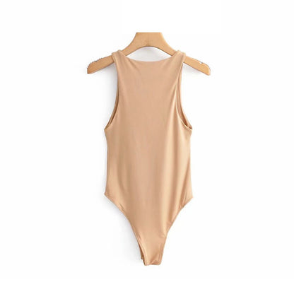 Slim Fit Sleeveless Bodysuit Sheyln