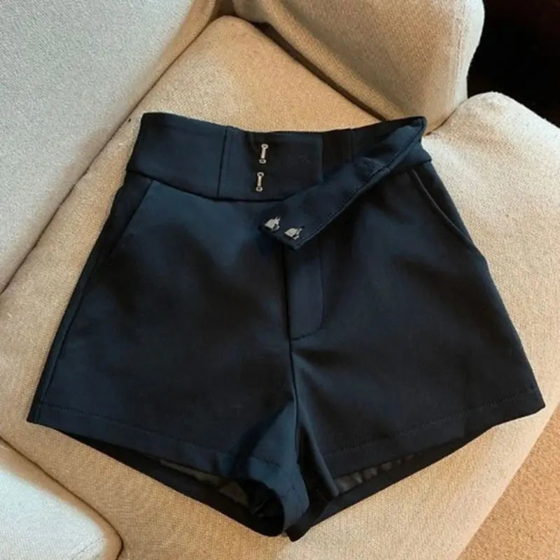 Black High-Waisted Shorts