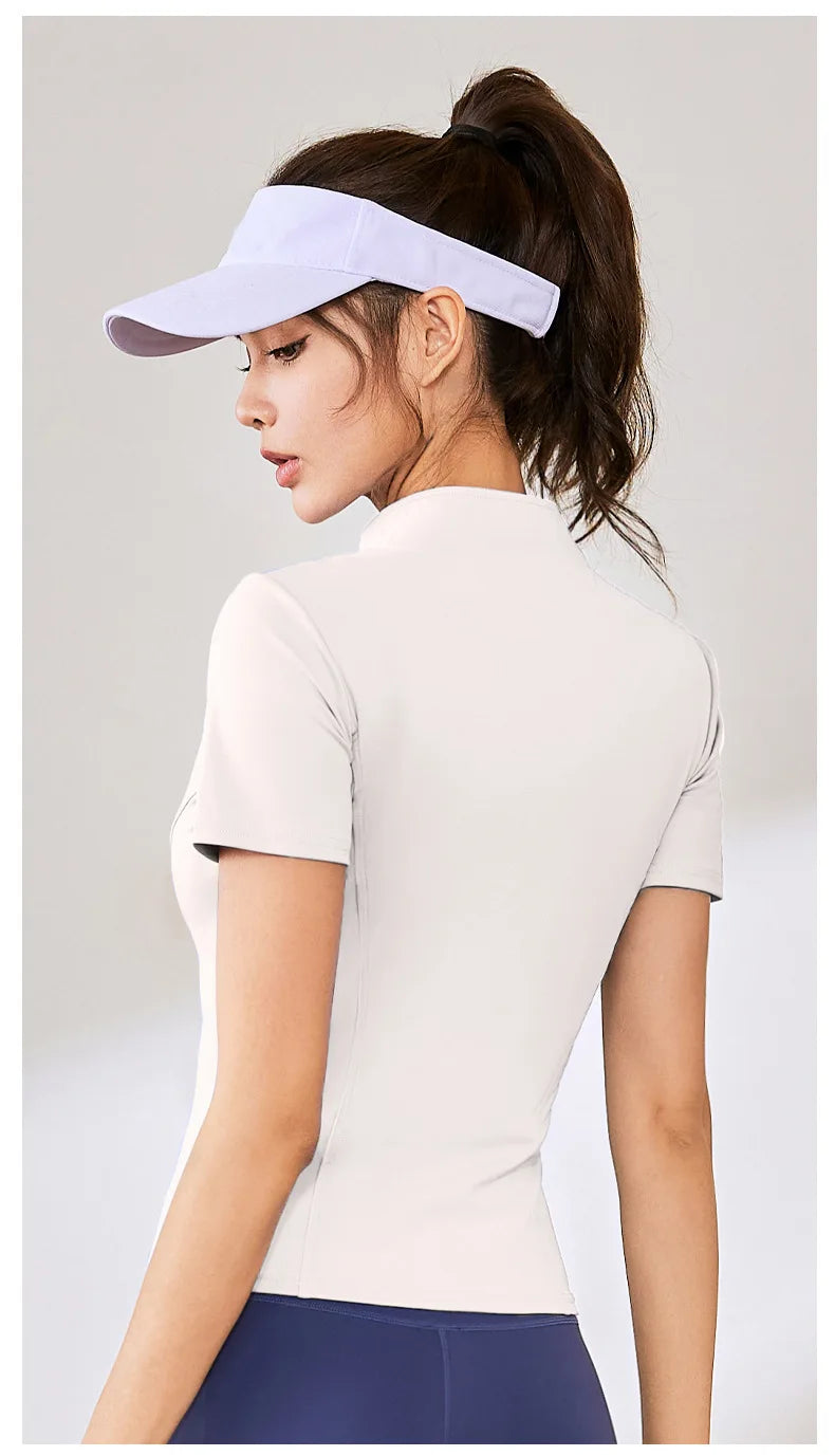 Zip-Front Active Top Sheyln