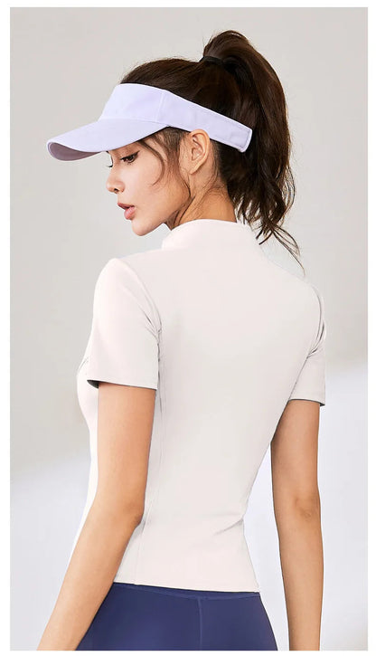 Zip-Front Active Top Sheyln
