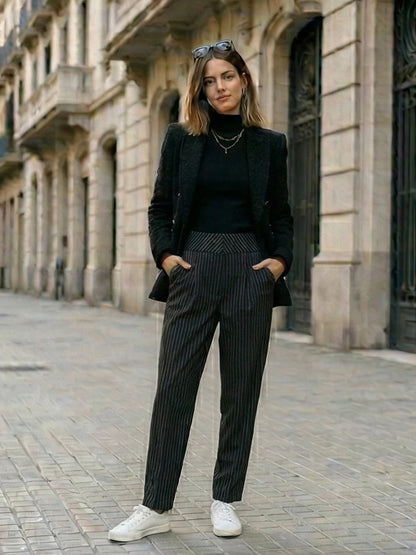 Pleated Wide Leg Trouser