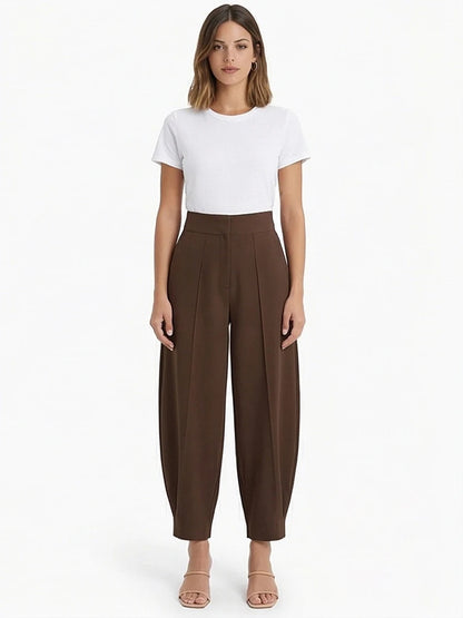 Pleated Wide Leg Trouser
