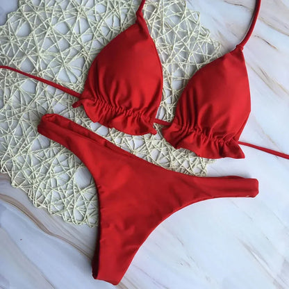 Bandage Push-Up Thong Bikini Set Sheyln