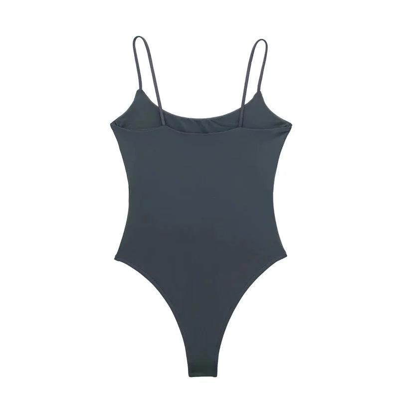 Backless Fitted Bodysuit Sheyln