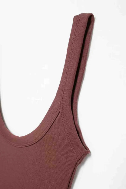 Ribbed Snap-Button Bodysuit Sheyln