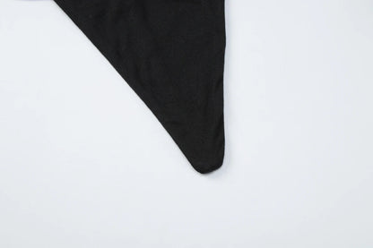 Square Neck Backless Long Sleeve Bodysuit Sheyln