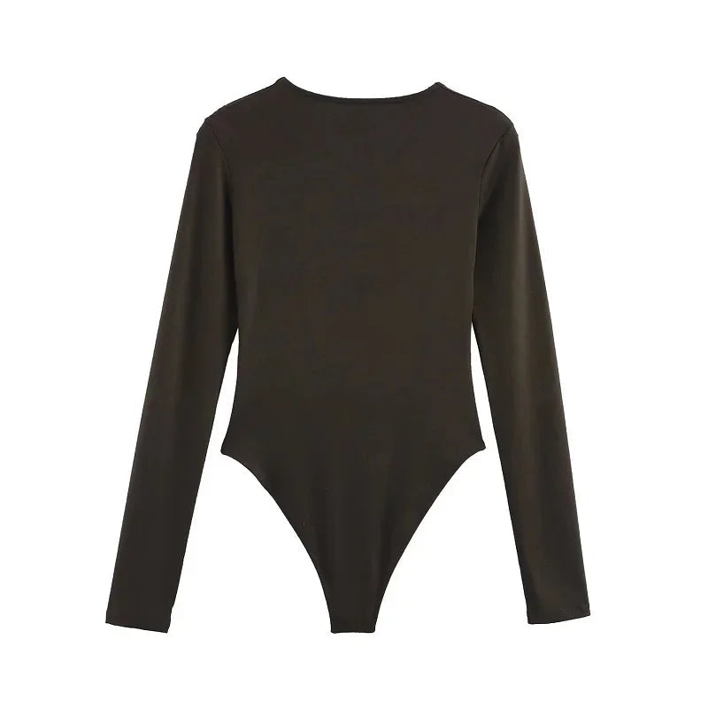 Bustier Long Sleeve Bodysuit Sheyln