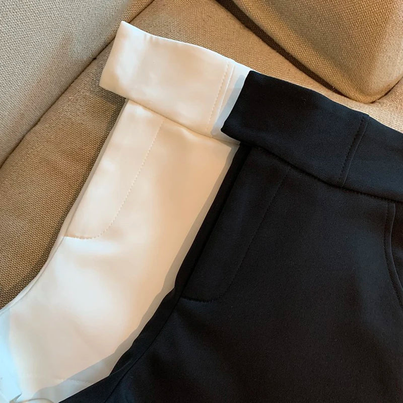 Black High-Waisted Shorts