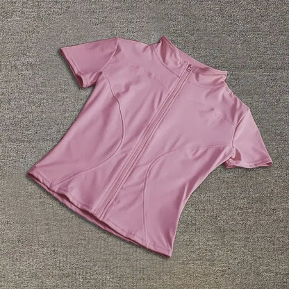 Zip-Front Active Top Sheyln