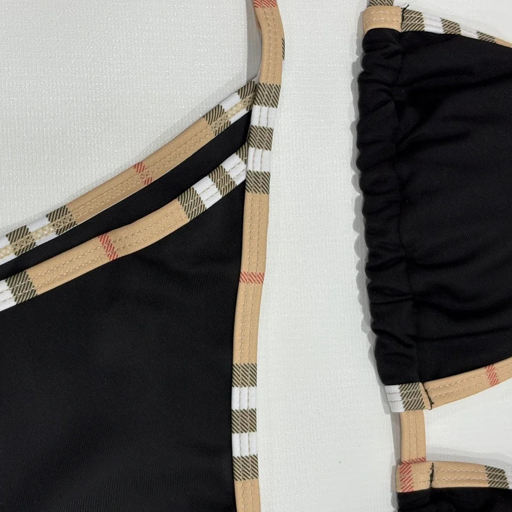 Stripe Halter Bikini Set Sheyln