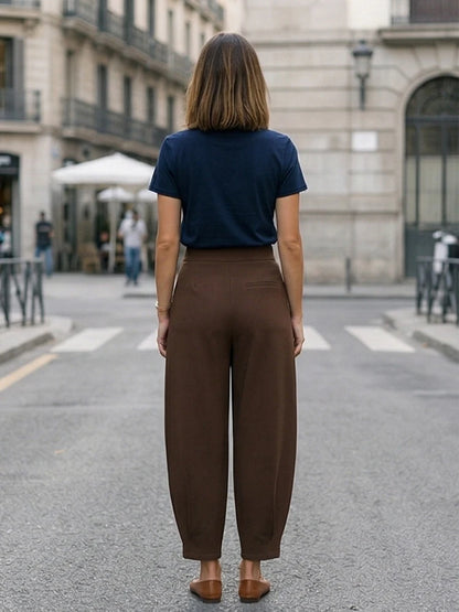 Pleated Wide Leg Trouser