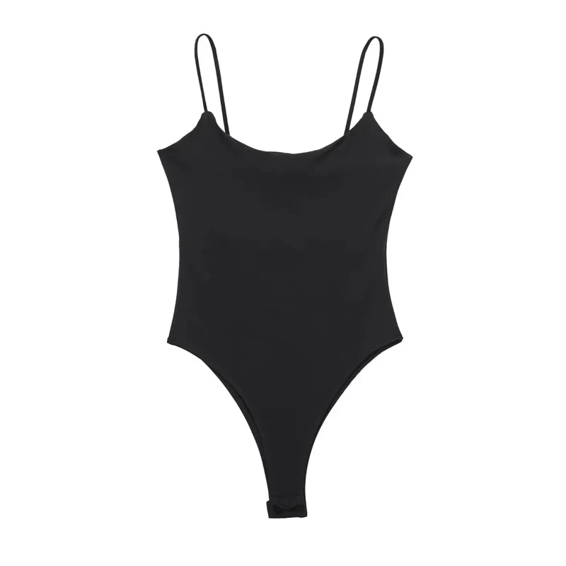 Backless Fitted Bodysuit Sheyln
