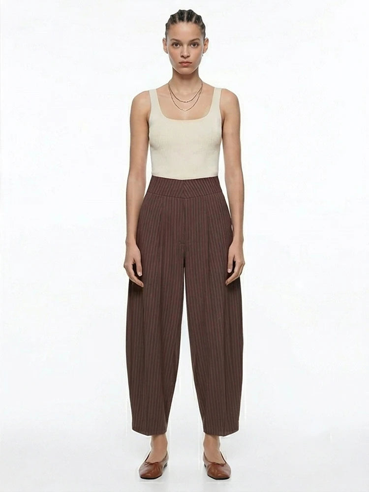 Pleated Wide Leg Trouser