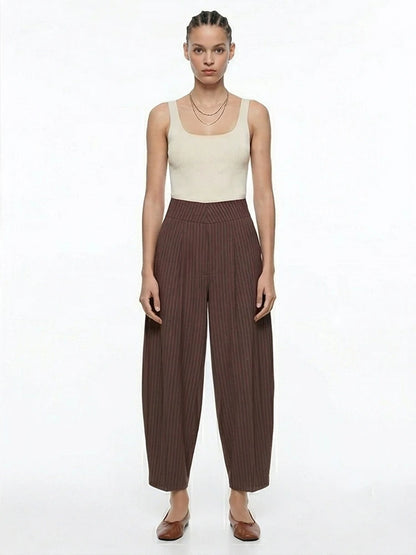 Pleated Wide Leg Trouser