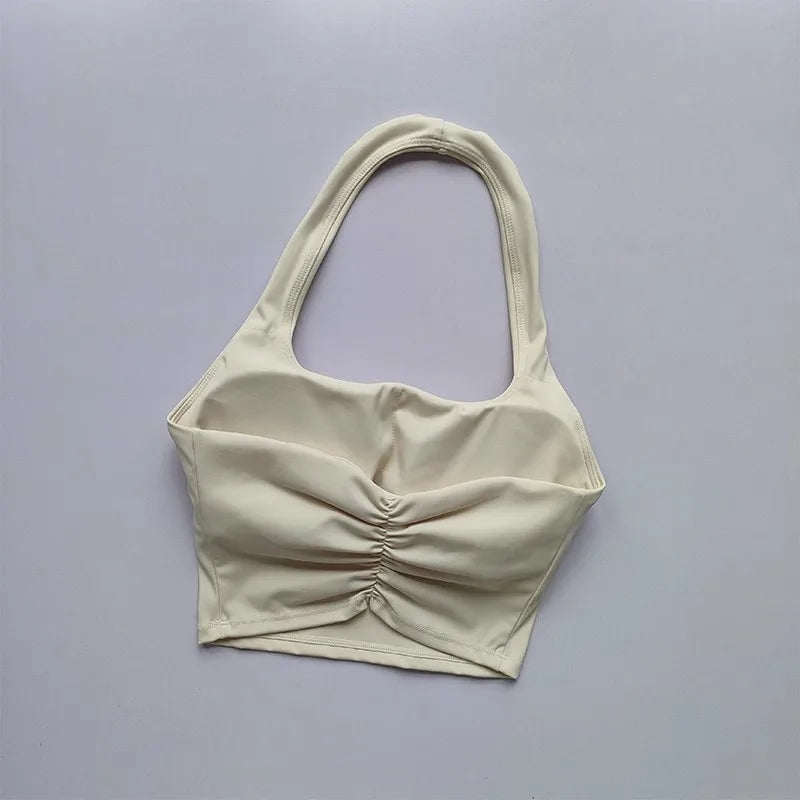 Backless Athletic Crop Bra Sheyln