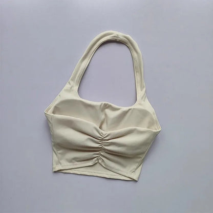 Backless Athletic Crop Bra Sheyln
