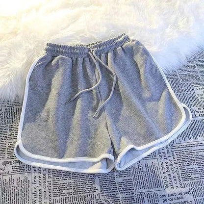 Striped Wide-Leg Sports Shorts Sheyln