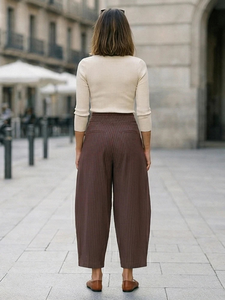 Pleated Wide Leg Trouser