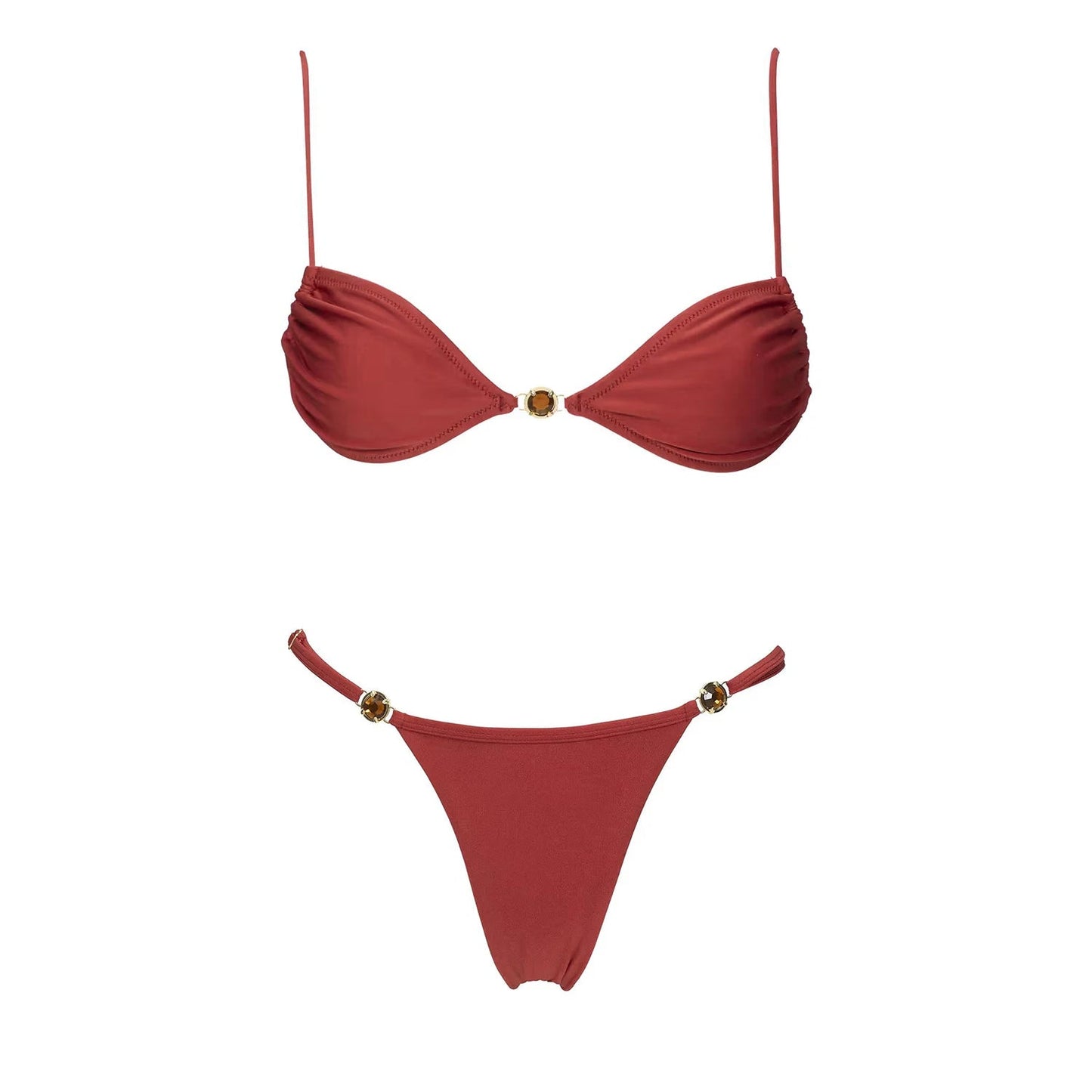 Shiny Diamond Halter Bikini Set Sheyln