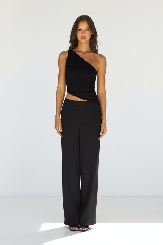 Diagonal Strap Backless Bodysuit