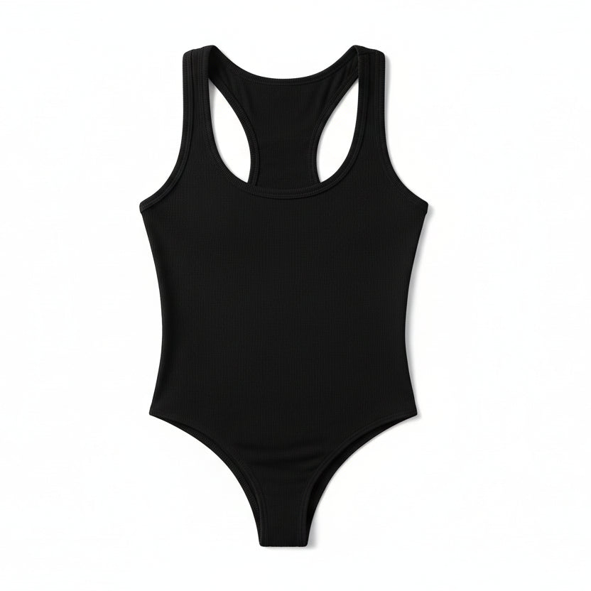 Knit Off-Shoulder Halter Bodysuit Sheyln