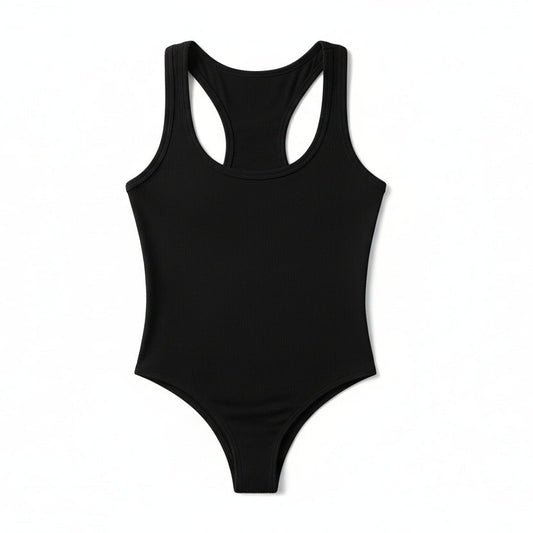 Knit Off-Shoulder Halter Bodysuit Sheyln