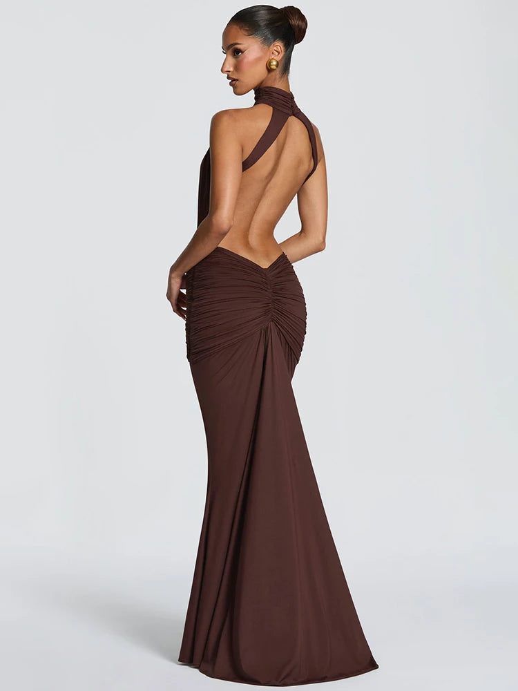 Luxe Backless Maxi Dress Sheyln
