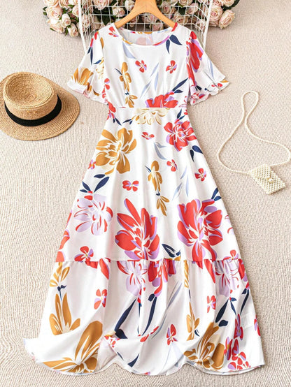 French Frill Maxi Dress Sheyln