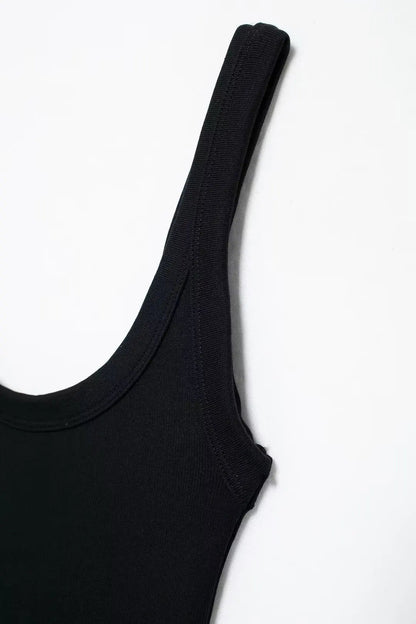 Ribbed Snap-Button Bodysuit Sheyln