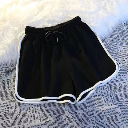 Striped Wide-Leg Sports Shorts Sheyln