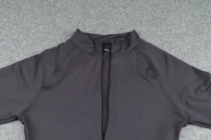 Half-Zip Mock Neck Long Sleeve Bodysuit Sheyln