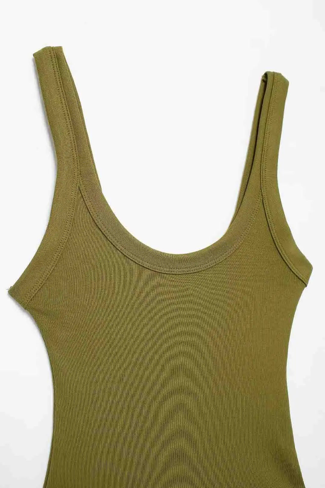 Ribbed Snap-Button Bodysuit Sheyln