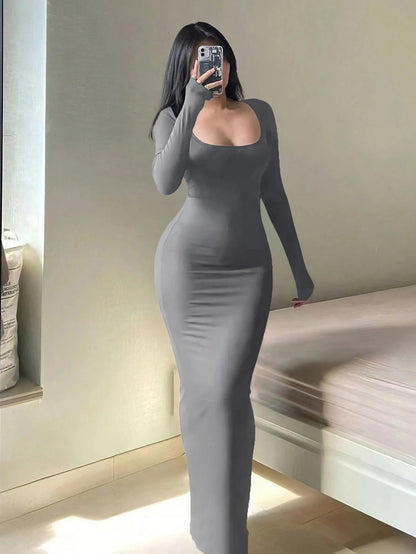 Sleek Sculpt Long Sleeve Dress Sheyln