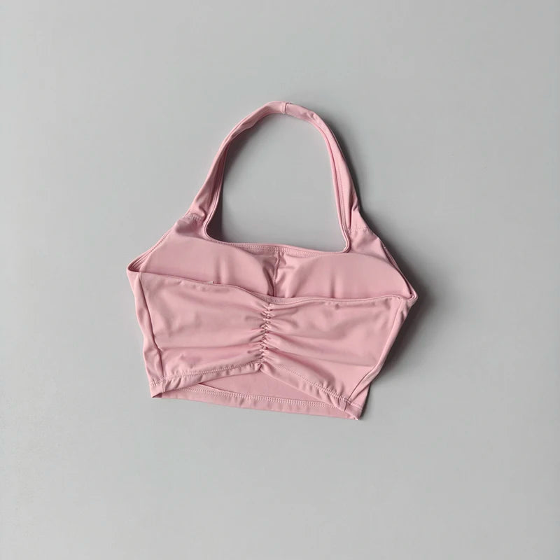 Backless Athletic Crop Bra Sheyln