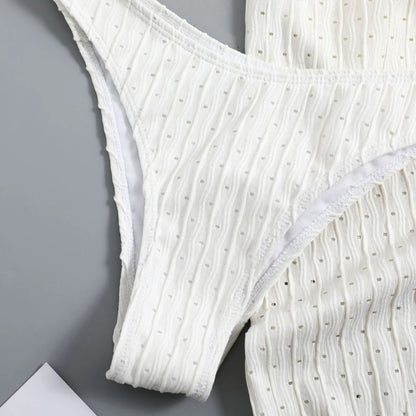 3-Piece Halter Bikini Set with Sarong